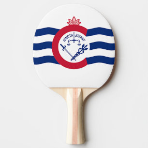 Patriotiska pongpaddlar med Flagga av Cincinnati Pingisracket