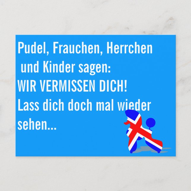 Patriotiska pudlar vykort (Framsida)