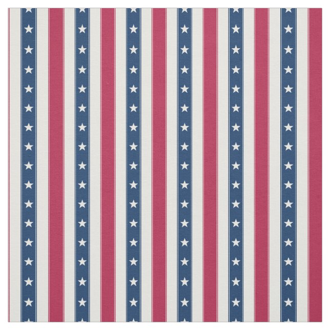 Patriotiska ränder med stjärnor (liten skala verti tyg (Provkarta)
