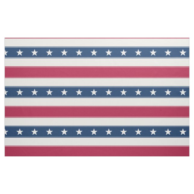 Patriotiska ränder & stjärnor (stor skala horisont tyg (Fat Quarter)