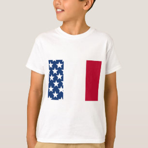 Patriotiska röda vita blå stjärnor 4:e juli barn t shirt