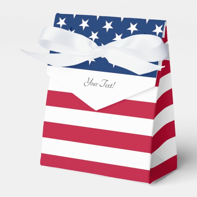 Patriotiska röda vita & blåa Old Glory presentförp Presentaskar (Framsidan Sidan)