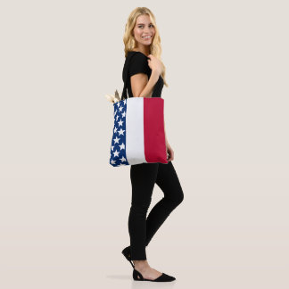 Patriotiska röda vita blåa stjärnor tygkasse