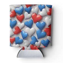 PATRIOTISKA RÖDA VITA OCH BLÅDA AMERIKANSKA HJÄRTO