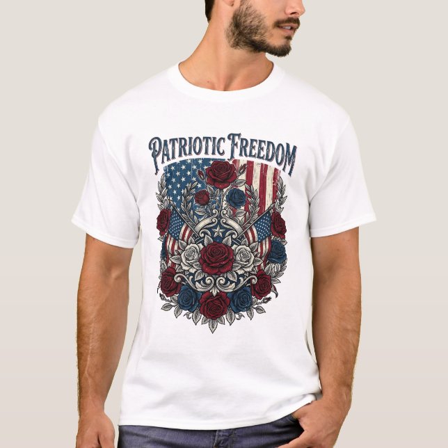 Patriotiska Rosenträdgården T Shirt (Framsida)