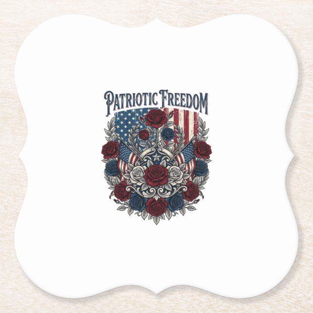 Patriotiska Rosenträdgården Underlägg Papper (Framsida)