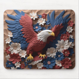 PATRIOTISKA RÖTT VITT BLÅTT AMERIKANSKA ÖRN MUSMATTA