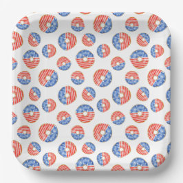 PATRIOTISKA RÖTT VITT BLÅTT DONUTER