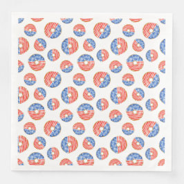 PATRIOTISKA RÖTT VITT BLÅTT DONUTER PAPPERSSERVETT