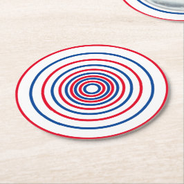 Patriotiska rött vitt blått kretsar rand helgdag underlägg papper rund