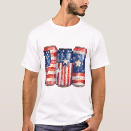 PATRIOTISKA RÖTT VITT BLÅTT NÖTKANALER T SHIRT