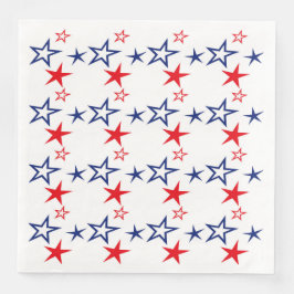 PATRIOTISKA RÖTT VITT BLÅTT STÅLAR PAPPERSSERVETT