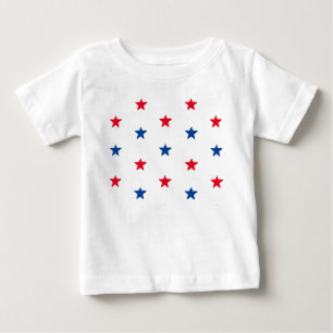 Patriotiska rött vitt blått stjärnor mönster 4 jul t shirt