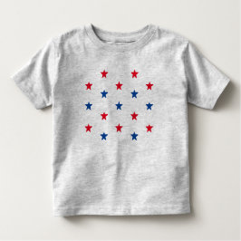 Patriotiska rött vitt blått stjärnor mönster 4 jul t shirt