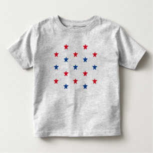 Patriotiska rött vitt blått stjärnor mönster 4 jul t shirt
