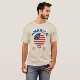 PATRIOTISKA SJÄLVSTÄNDIGHETSDAGEN 4 JULI 1776 T SHIRT