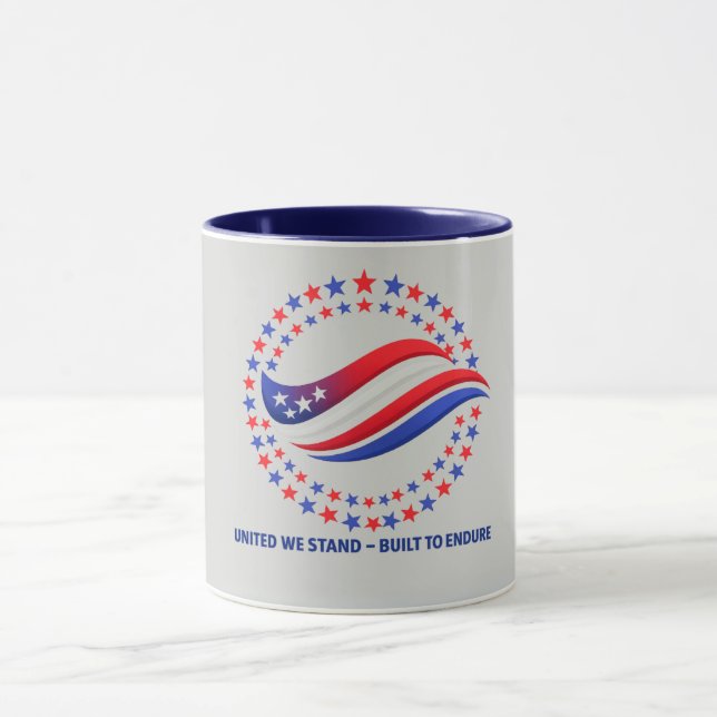 Patriotiska självständighetsdagsplagg USA Stjärnor Mugg (Center)