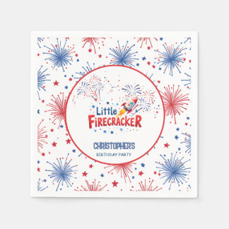 Patriotiska Smällkarpsbarns Födelsedag Pappersservett