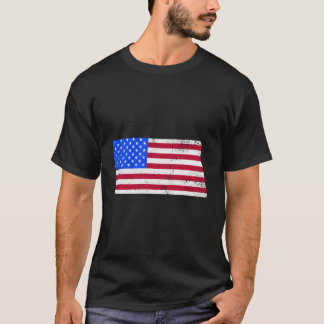 Patriotiska staten North Dakota USA flagga För man T Shirt