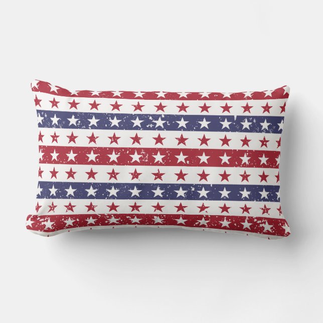 Patriotiska stjärnkudde lumbarkudde (Framsida)