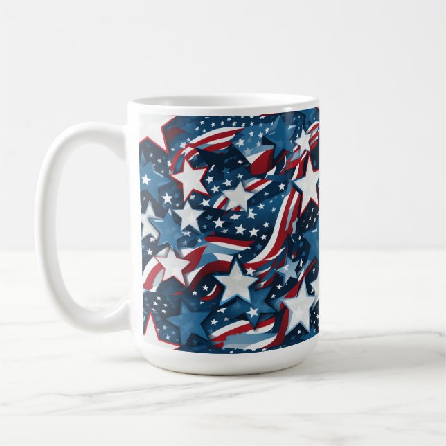 Patriotiska stjärnor  kaffemugg (Vänster)