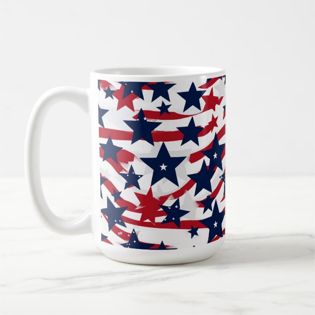 Patriotiska stjärnor  kaffemugg (Vänster)