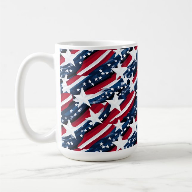 Patriotiska stjärnor  kaffemugg (Vänster)