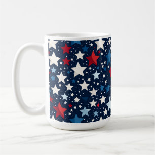 Patriotiska stjärnor kaffemugg