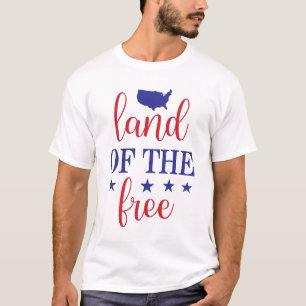 Patriotiska stjärnor och ränder Abstrakt amerikans T Shirt