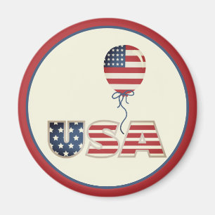 Patriotiska stjärnor och ränder USA  Magnet