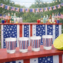 Patriotiska stjärnor & ränder Shot Glass