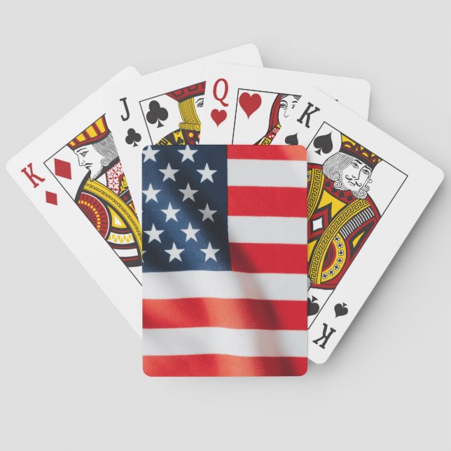 Patriotiska stjärnor & ränder spelkort – USA (Baksidan)