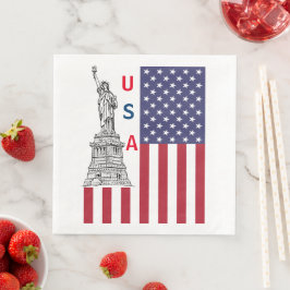 Patriotiska Themed partypappersservetter Pappersservett