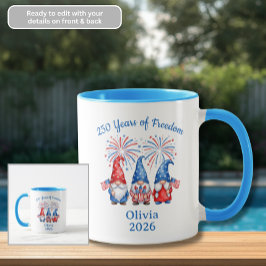 Patriotiska Tomtar Kaffemug 250 År av Frihet Mugg