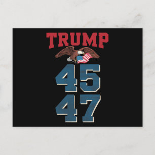 Patriotiska Trump Vann 45 och 47 Seger Vinnare Tru Vykort