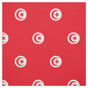 Patriotiska Tunisien flagga Tyg