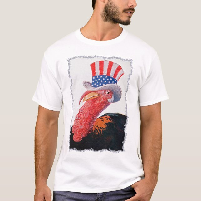 Patriotiska Turkiet som ha på sig stars och T Shirt (Framsida)