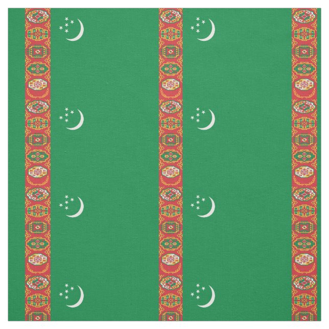 Patriotiska Turkmenistans flagga Tyg (Provkarta)