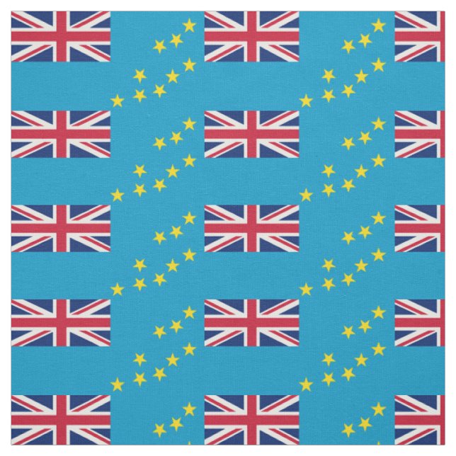 Patriotiska Tuvalu flaggan Tyg (Provkarta)