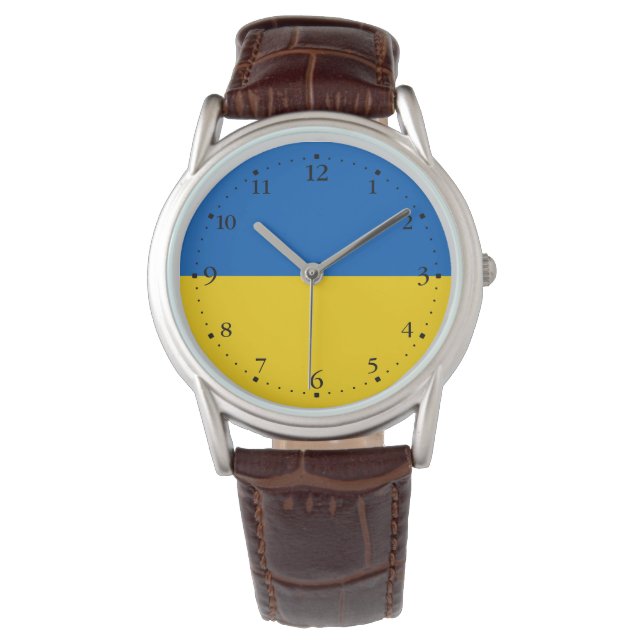 Patriotiska Ukraina Flagga Watch Armbandsur (Framsida)
