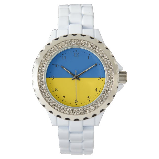 Patriotiska ukrainska flaggan armbandsur (Framsida)