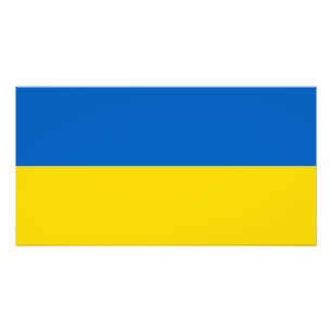 Patriotiska ukrainska flaggan fototryck