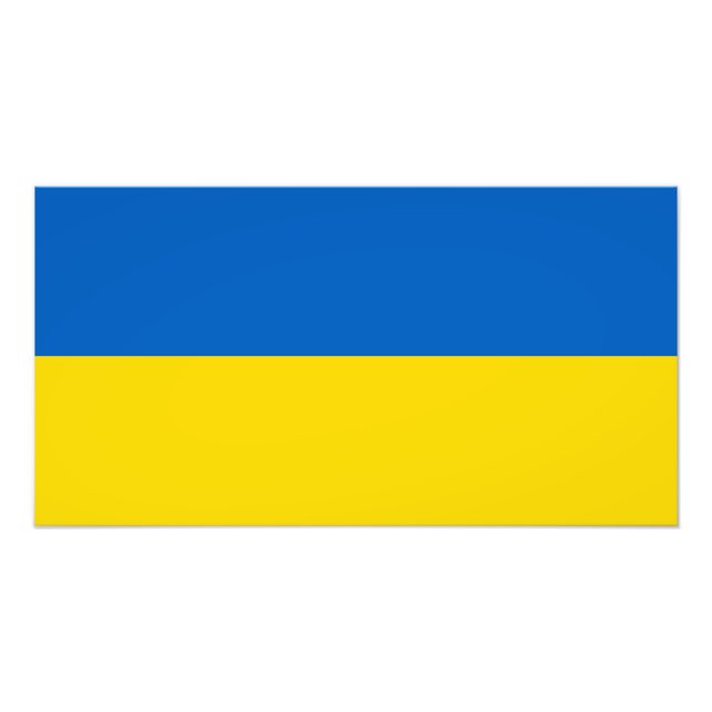 Patriotiska ukrainska flaggan fototryck (Framsidan)