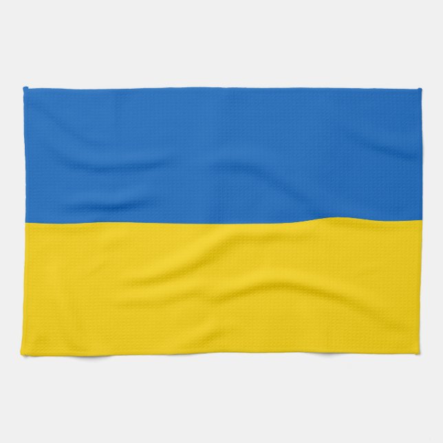 Patriotiska ukrainska flaggan kökshandduk (Horisontell)