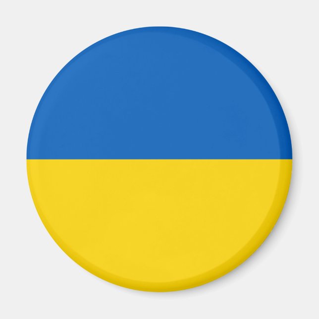 Patriotiska ukrainska flaggan magnet (Framsidan)
