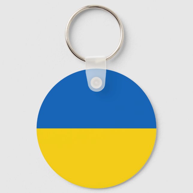 Patriotiska ukrainska flaggan nyckelring (Framsida)