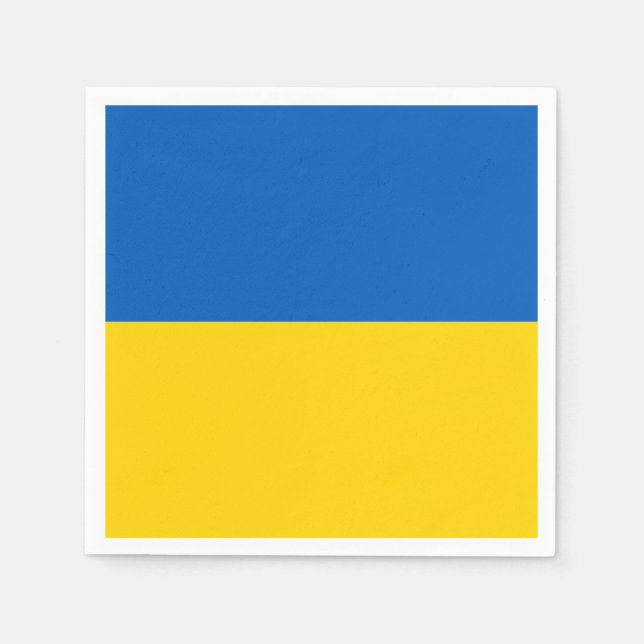 Patriotiska ukrainska flaggan pappersservett (Framsidan)