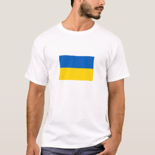 Patriotiska ukrainska flaggan t shirt