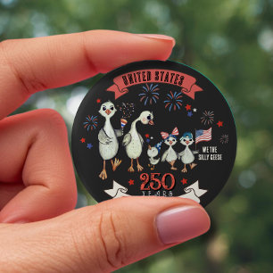Patriotiska USA 250 år av frihet Dumma gäss Knapp