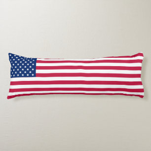 Patriotiska USA amerikanska flagganrandar Kroppskudde